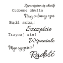 Zestaw napisów pozytywnych