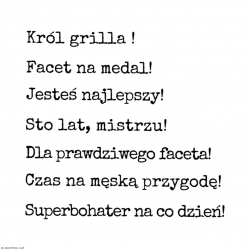 Zestaw męskich napisów